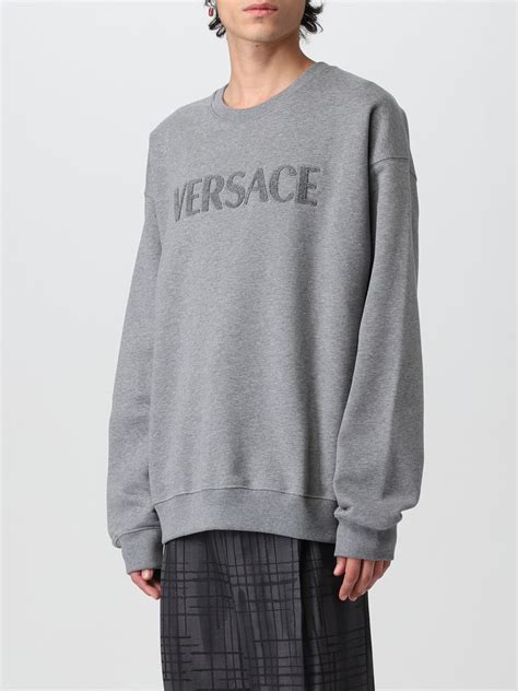 versace grey mens jumper|versace sweatshirt hoodie men buy.